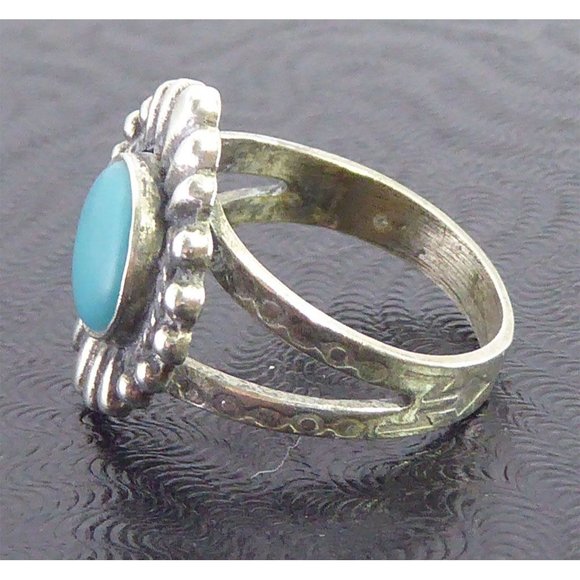 Vintage Sterling Silver Native American Turquoise Ring Maisels Sz 4.5 - Picture 6 of 7